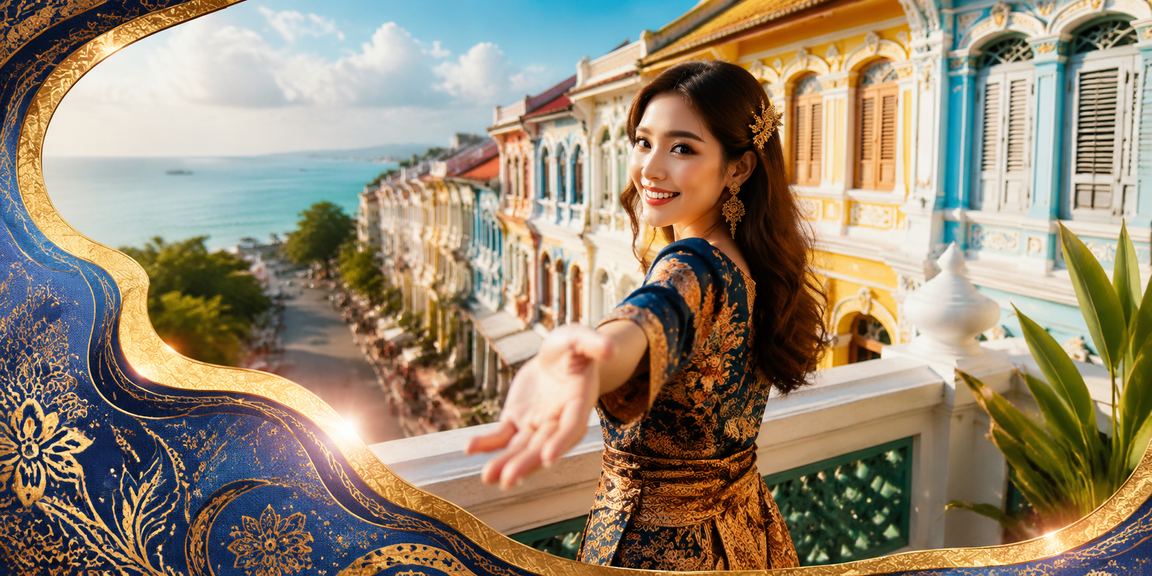 Suasana pertaruhan dengan motif batik eksklusif dari Penang untuk permainan meja
